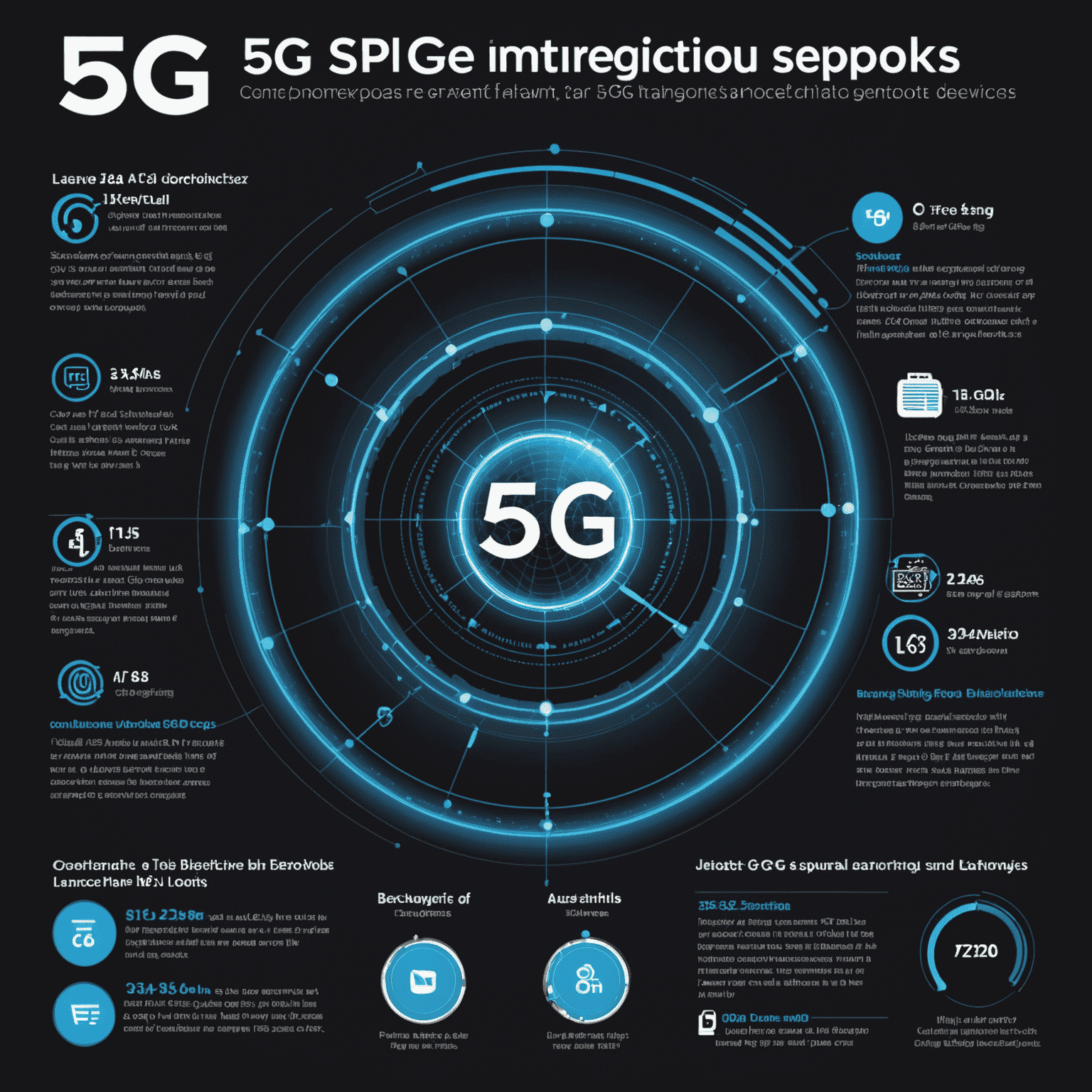 Infographic showing the benefits of 5G networks, including faster speeds, lower latency, and support for more connected devices